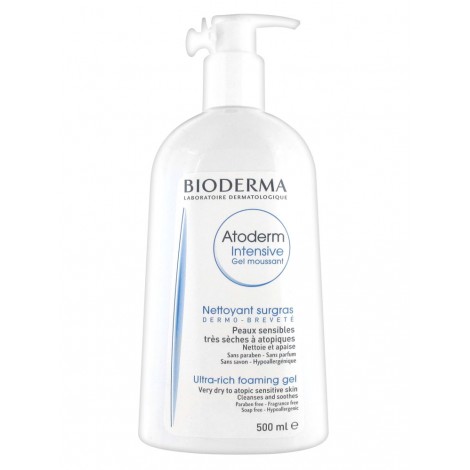 Bioderma atoderm intensive gel moussant nettoyant surgras 500 ml