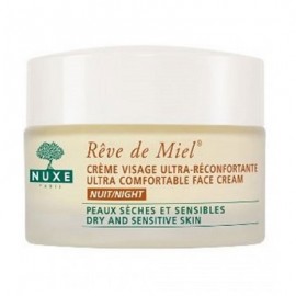 Nuxe rêve de miel crème visage ultra-réconfortante nuit (50 ml)