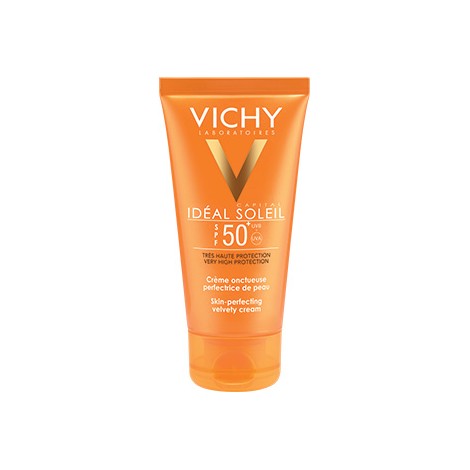 Vichy Idéal Soleil Crème Onctueuse SPF 50+ Texture blanche invisible