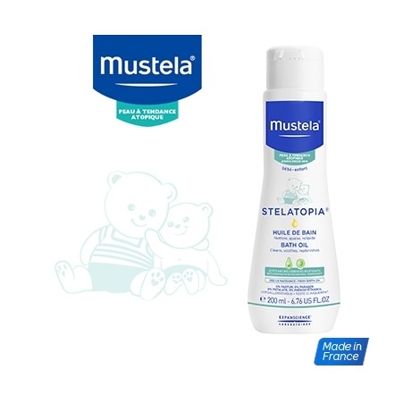 Mustela STELATOPIA Huile de bain lactée (200 ml)