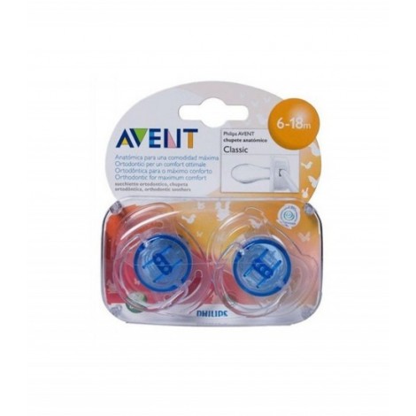 Avent Lot de 2 Sucettes Translucides 6-18 Mois