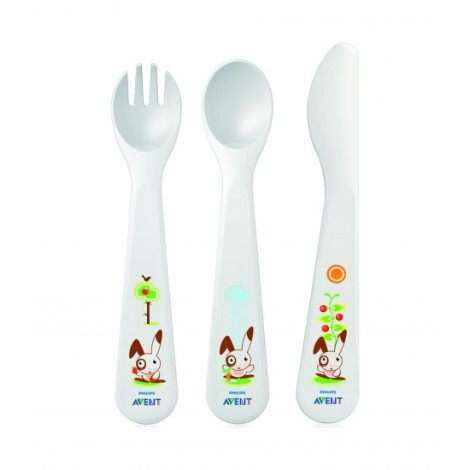 Avent Set De Couverts 12 M+ Cuillère - Fourchette - Couteau