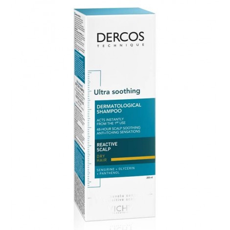 Vichy Dercos Shampoing Ultra Apaisant Cheveux sec 200 ml