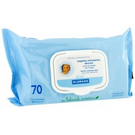 Klorane Lingettes Epaisses Nettoyantes (boite de 70)