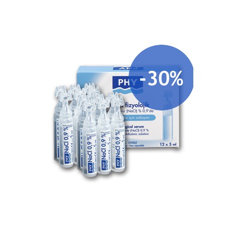 Offre Phy Sérum Physiologique stérile nasale et ophtalmique 12 Unidoses x 5 ml