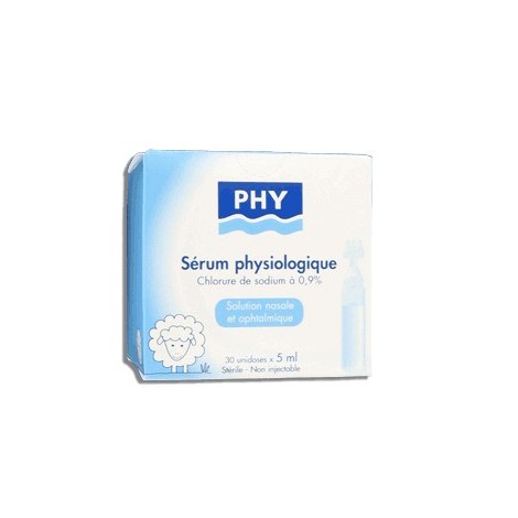 Phy Sérum Physiologique stérile nasale et ophtalmique 12 Unidoses x 5 ml