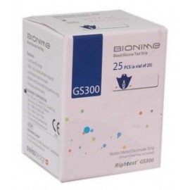 Bandelettes Réactives Gs300 Pour Le Lecteur Bionime Gm300 (25 Unites)