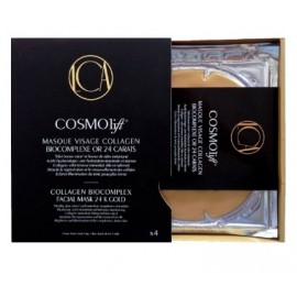 Cosmolift Masque Visage Collagen Biocomplexe Or 24 Carats - Pack 4 Masques