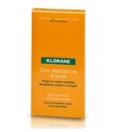 Klorane Cire Depilatoire A Froid 6 Bandelettes Visage Et Zones Sensibles