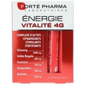 Forté Pharma Energie Vitalité 4 G ((10 Unidose) De (10 Ml) Goût Miel-Orange