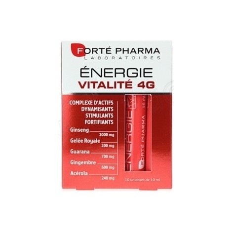 Forté pharma Energie Vitalité 4 G 10 unidose de 10 ml goût Miel-Orange