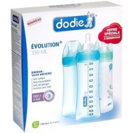 Dodie Évolution+ Lot De 3 Biberons (330ml)