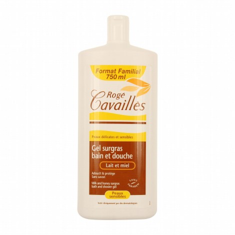 Rogé Cavaillès Gel Surgras Bain Douche - Lait Et Miel (750 Ml)