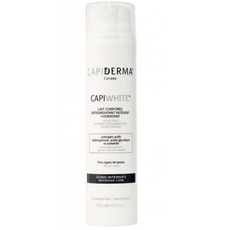 Capiderma lait corporel dépigmentant intensif hydratant capiwhite 150 ml