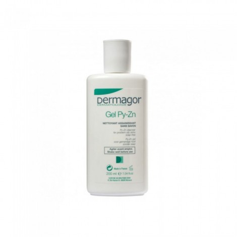 Dermagor Gel Py-Zn Nettoyant Assainissant Sans Savon Flacon 200 ml