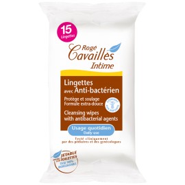 Rogé Cavaillès Intime Lingettes avec Anti-Bactérien 15 Unités