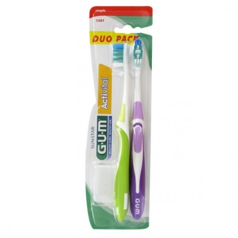 Gum Activital Brosse à Dents Souple 1581 Duo