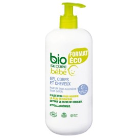 Bio Secure Bébé Gel Corps et Cheveux Sans Savon( 730 ml)