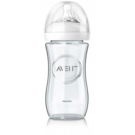 Avent Biberon Natural en Verre Anti-Colique 1M+ (240 ml)