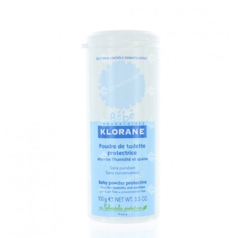 Klorane Bébé Poudre de Toilette flacon 100 g