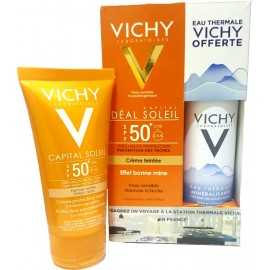 vichy Idéal soleil Crème teintée SPF 50+ (50 ml)+ Vichy Eau Thermale offerte 50 ml