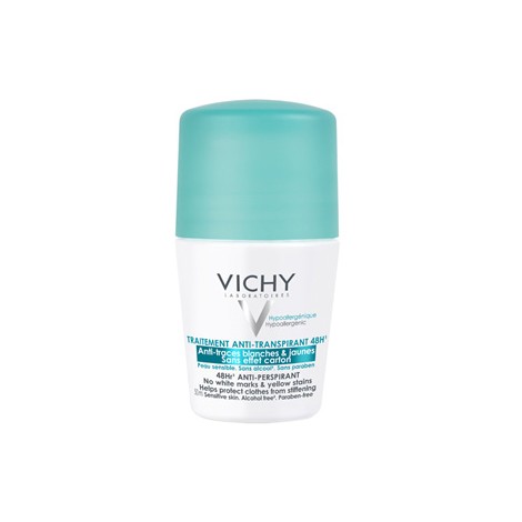 Vichy Traitement Anti-transpirant - Anti-traces Blanches et Jaunes 48H (Bille) 50ml