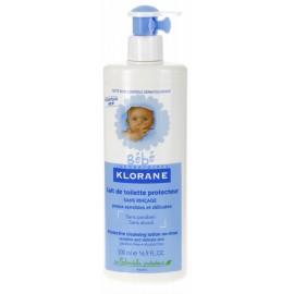 Biolane - Lait de Toilette Douceur - Nettoyant pour le visage, le corps et  le siège des bébés - pompe 750 ml