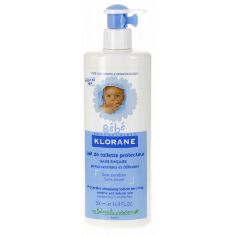 Klorane Bébé Lait de Toilette Protecteur sans rinçage 500 ml