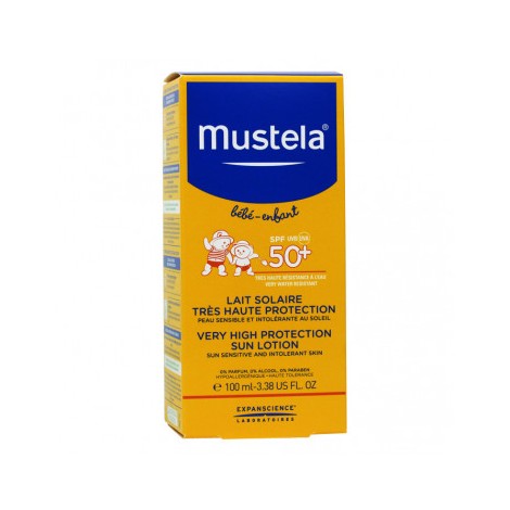 Mustela Bébé/Enfant Lait Solaire Trés Haute Protection spf 50+ 100 ml